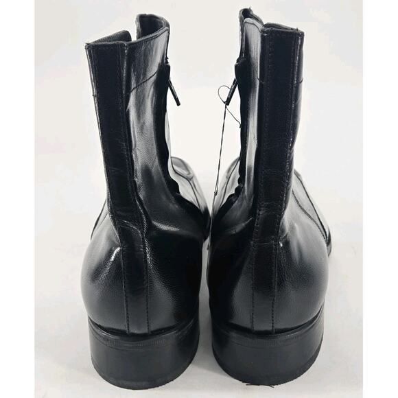 Florsheim Essex Moc Toe Zipper Boot Black Shiny Leather Sz 11.5 D NEW main image 10